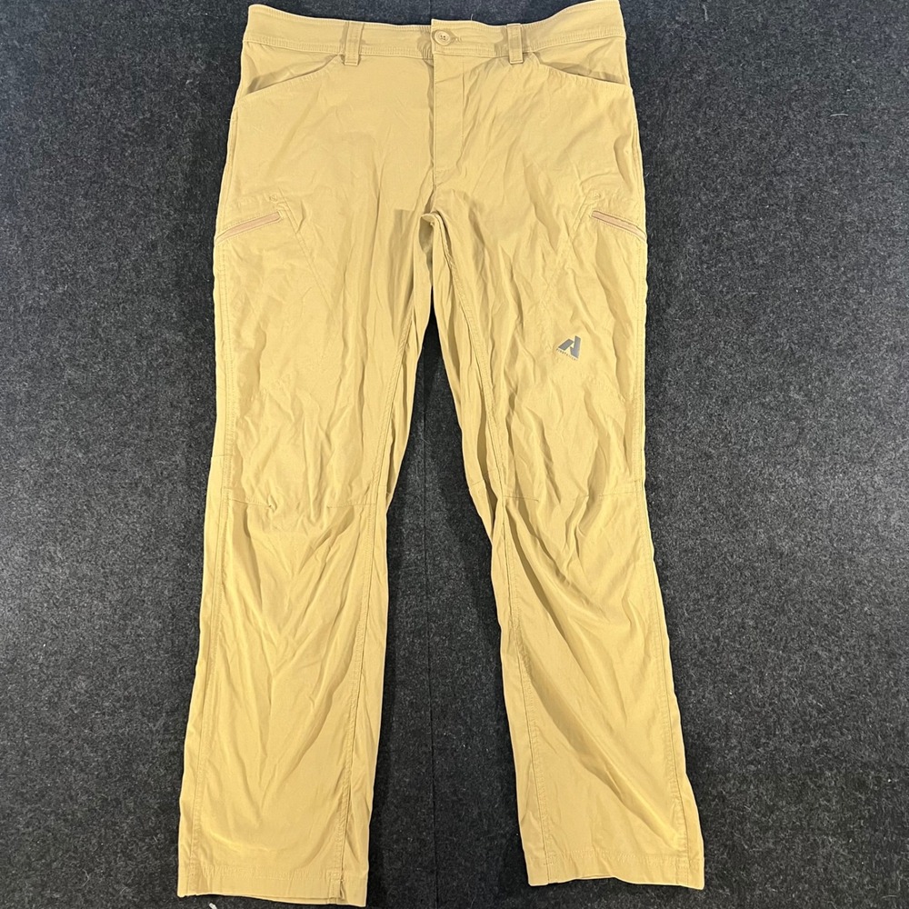 Eddie Bauer First Ascent Pants Mens 36x32 Tan Hiking Outdoor Cargo Utility Trail